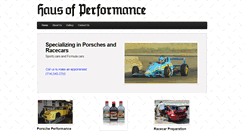 Desktop Screenshot of hausofperformance.com